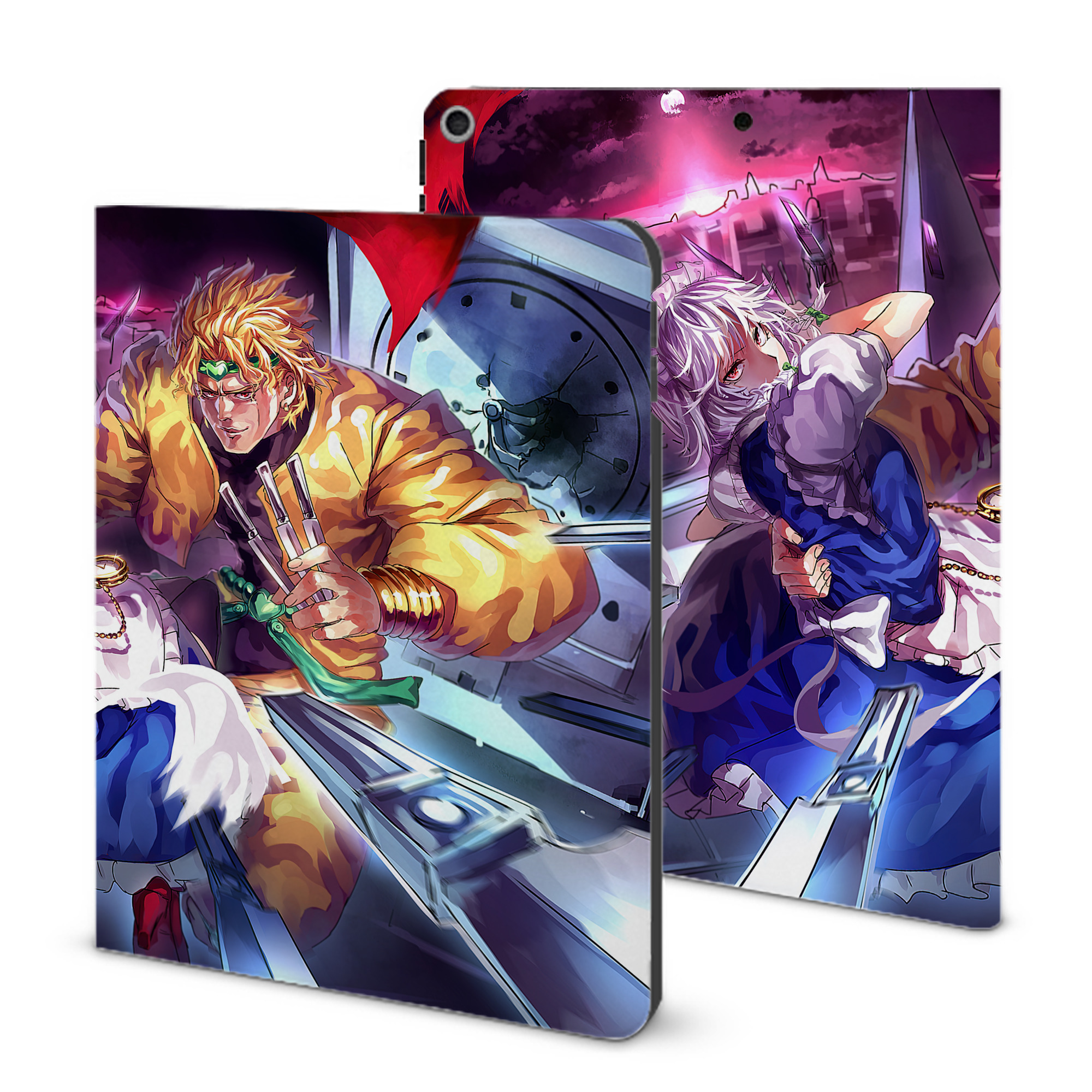 （画像用） ジョジョの奇妙な冒険 JoJo's Bizarre Adventure IPad ケース ブック型 PUレザー TPU 耐衝撃 軽量 薄型 ペン収納なし 全面保護 IPad 各モデル対応